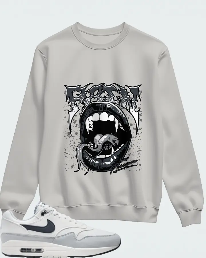 Nike Air Max 1 Pure Platinum Dark Obsidian Matching Sweatshirt