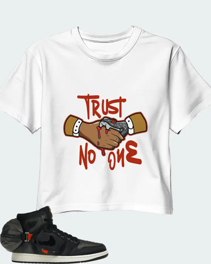 Jordan 1 Retro High OG SP Utility Sneaker Matching White Crop Top - Trust No One