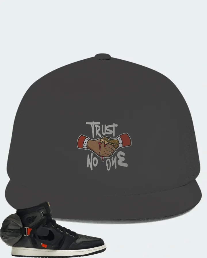 Jordan 1 Retro High OG SP Utility Sneaker Matching Dark Grey Hat - Trust No One