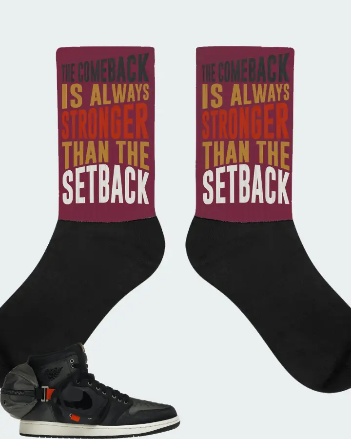 Jordan 1 Retro High OG SP Utility Sneaker Matching Maroon Socks - The Comeback