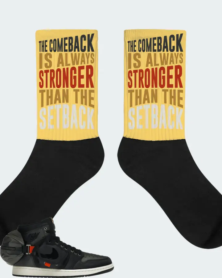 Jordan 1 Retro High OG SP Utility Sneaker Matching Yellow Socks - The Comeback