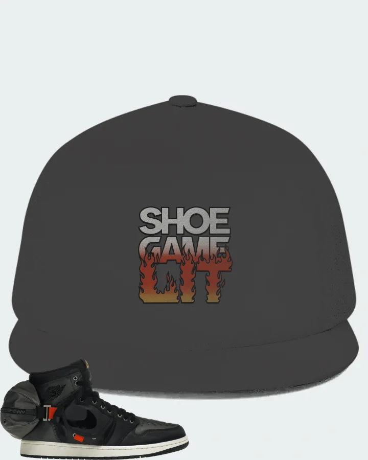 Jordan 1 Retro High OG SP Utility Sneaker Matching Dark Grey Hat - Shoe Game Lit Refreshed