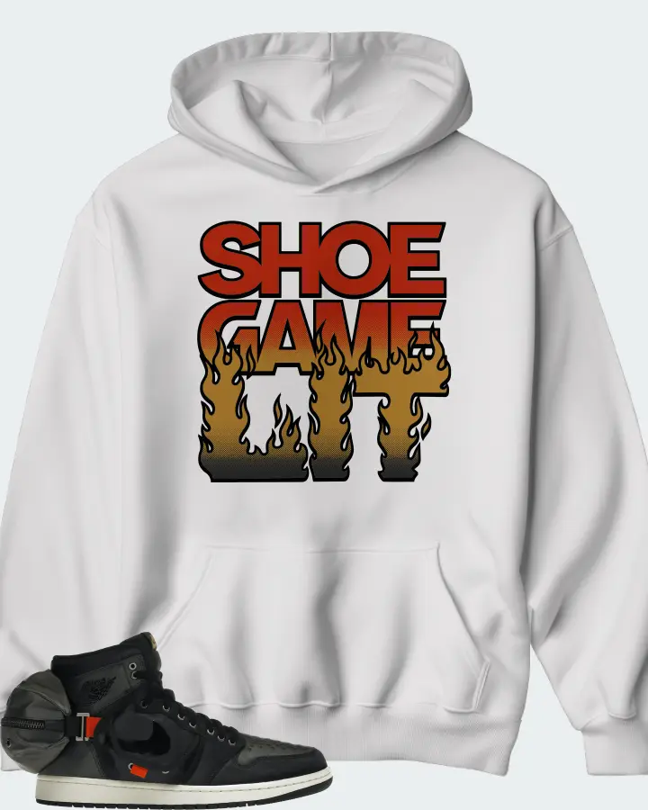 Jordan 1 Retro High OG SP Utility Sneaker Matching White Hoodie - Shoe Game Lit Refreshed