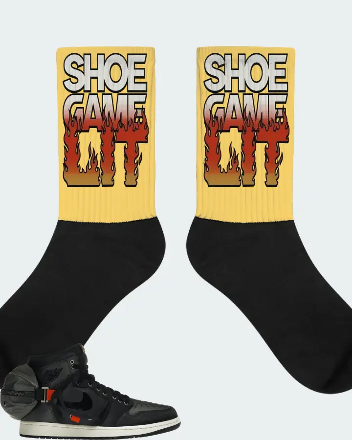 Jordan 1 Retro High OG SP Utility Sneaker Matching Yellow Socks - Shoe Game Lit Refreshed
