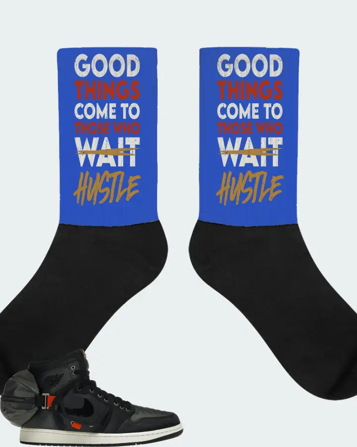 Jordan 1 Retro High OG SP Utility Sneaker Matching Royal Blue Socks - Good Things Come