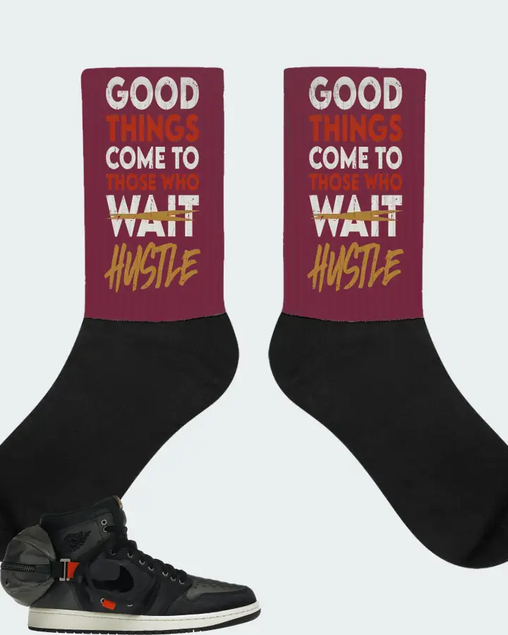 Jordan 1 Retro High OG SP Utility Sneaker Matching Maroon Socks - Good Things Come
