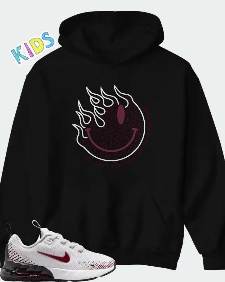 Nike Air Max Phoenix White Black Team Red Matching Kid's Hoodie