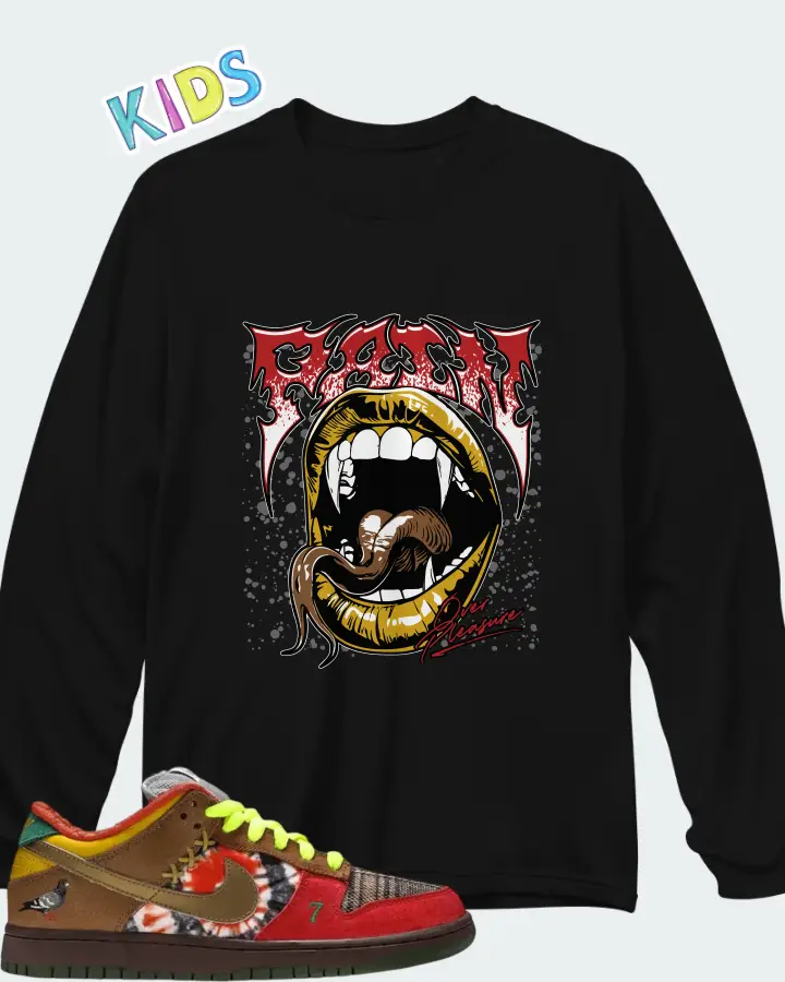 Nike Dunk Low SB What The Dunk Matching Kid's Long Sleeve T-Shirt
