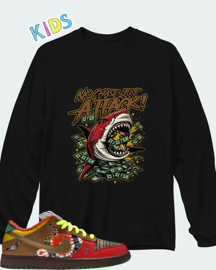 Nike Dunk Low SB What The Dunk Matching Kid's Long Sleeve T-Shirt