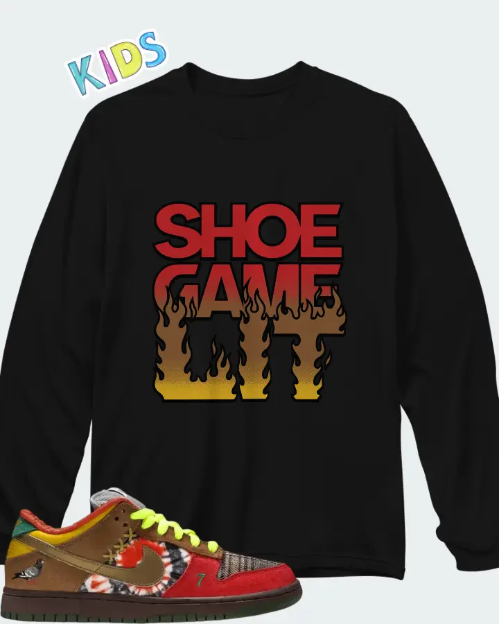 Nike Dunk Low SB What The Dunk Matching Kid's Long Sleeve T-Shirt