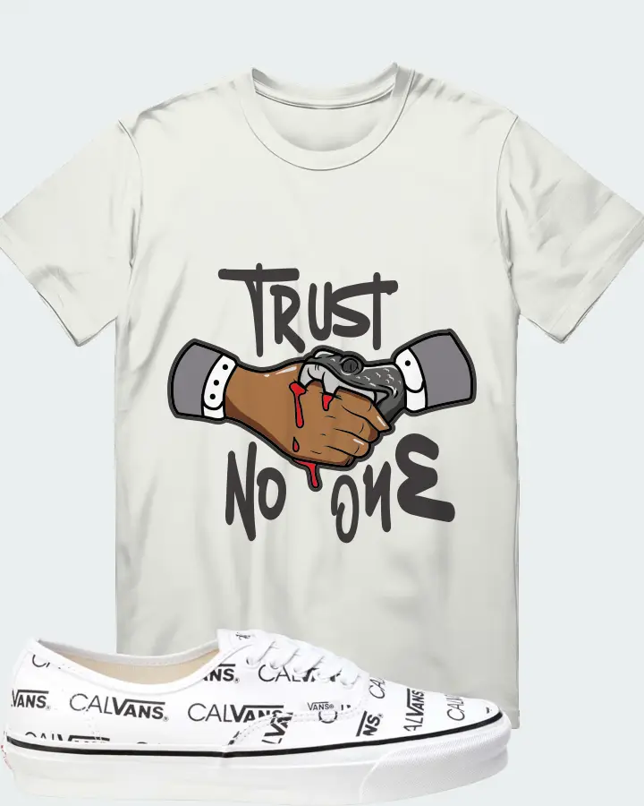 Vans Authentic Sneaker Matching Ash T-Shirt - Trust No One
