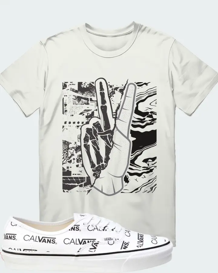 Vans Authentic Sneaker Matching Ash T-Shirt - Peace of mind