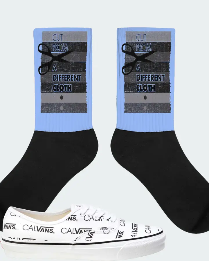 Vans Authentic Sneaker Matching Carolina Blue Socks - Cut From a Different Cloth