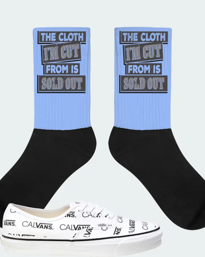 Vans Authentic Sneaker Matching Carolina Blue Socks - The Cloth I'm Cut From Refreshed