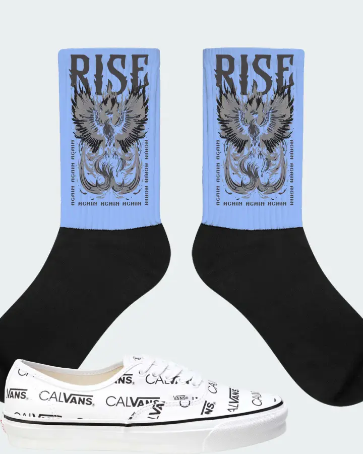 Vans Authentic Sneaker Matching Carolina Blue Socks - RISE