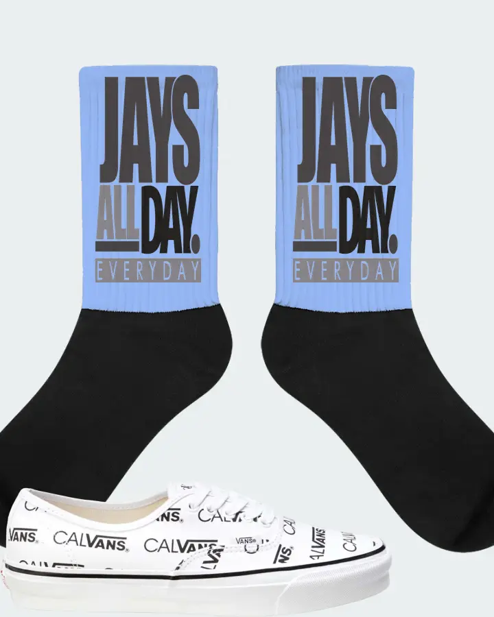 Vans Authentic Sneaker Matching Carolina Blue Socks - Jays All Day