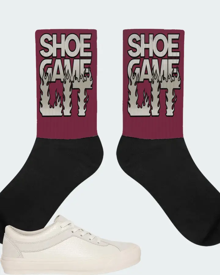 Vans Vault Bold Ni LX  Sneaker Matching Maroon Socks - Shoe Game Lit Refreshed