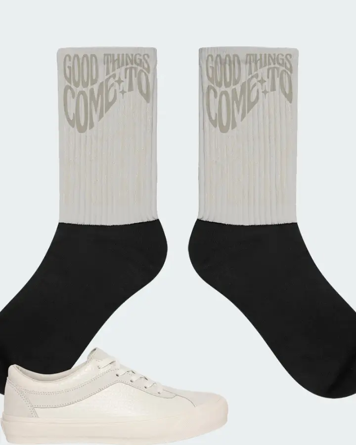 Vans Vault Bold Ni LX  Sneaker Matching Grey Socks - Good Things Come To Those Who Pray