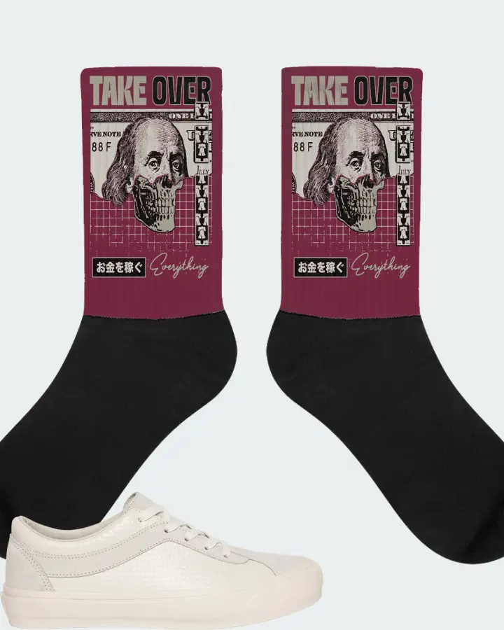 Vans Vault Bold Ni LX  Sneaker Matching Maroon Socks - Take Over