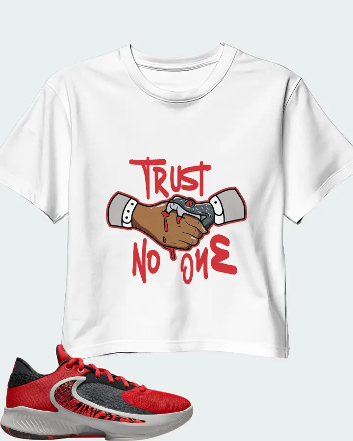 Nike Zoom Freak 4 Sneaker Matching White Crop Top - Trust No One