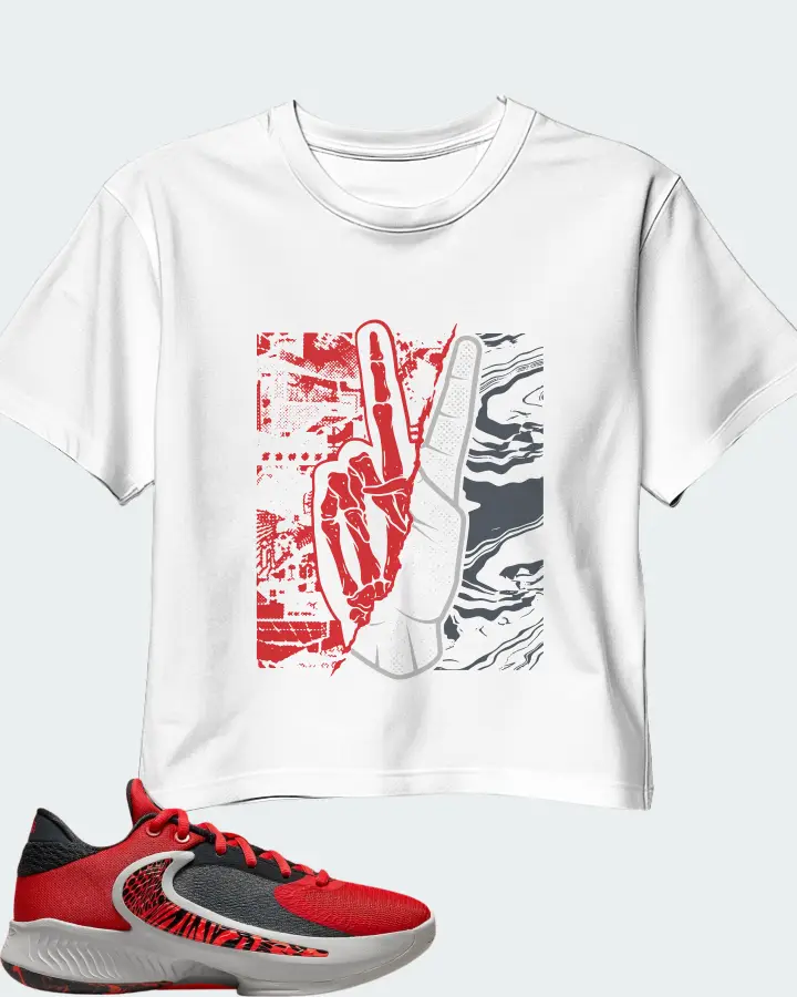 Nike Zoom Freak 4 Sneaker Matching White Crop Top - Peace of mind