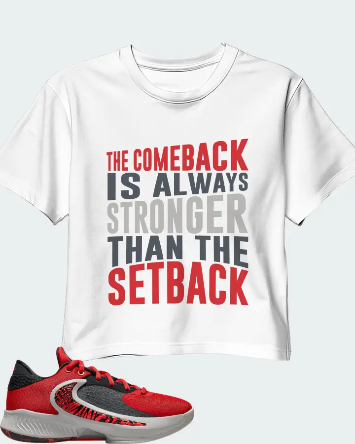 Nike Zoom Freak 4 Sneaker Matching White Crop Top - The Comeback