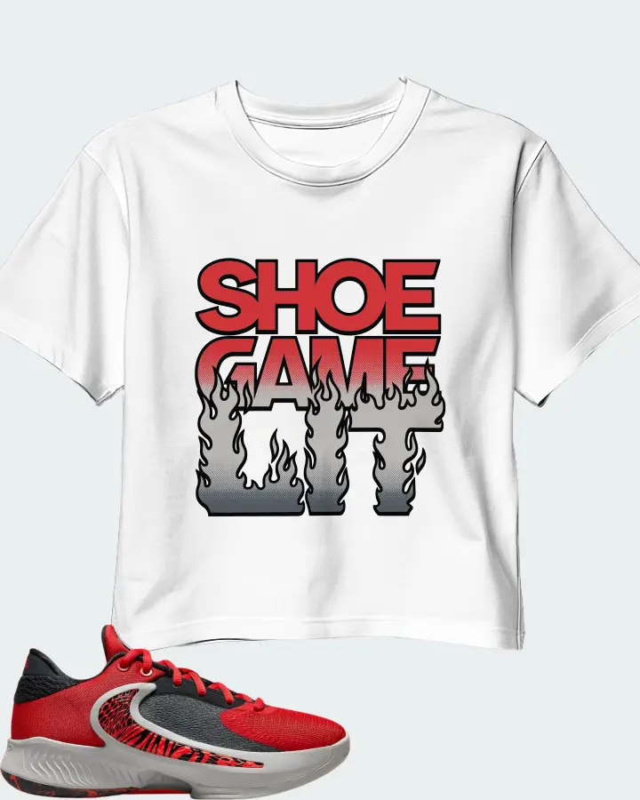 Nike Zoom Freak 4 Sneaker Matching White Crop Top - Shoe Game Lit Refreshed