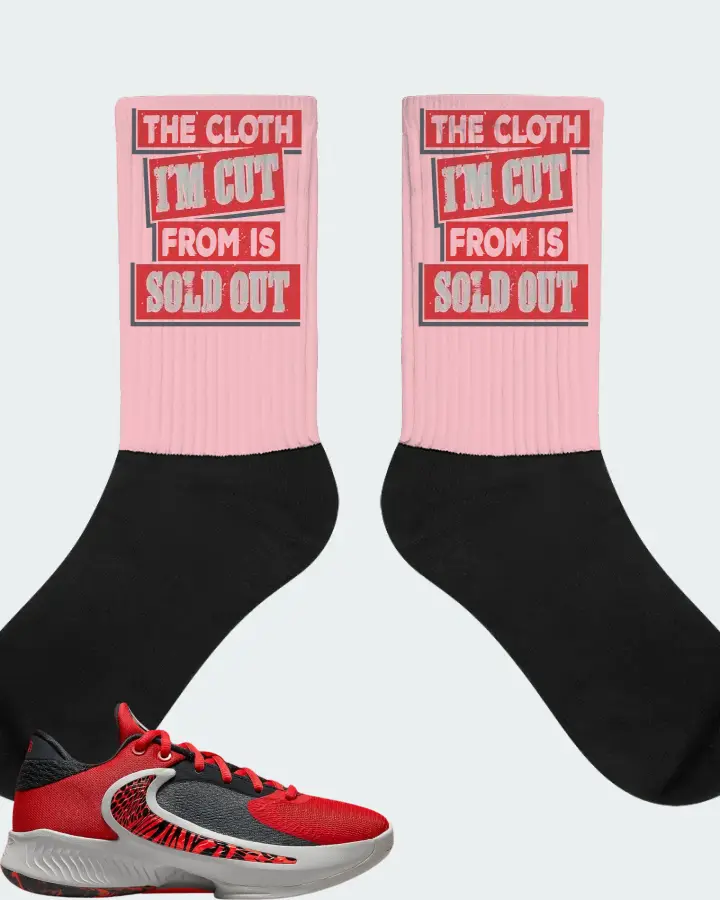 Nike Zoom Freak 4 Sneaker Matching Pink Socks - The Cloth I'm Cut From Refreshed