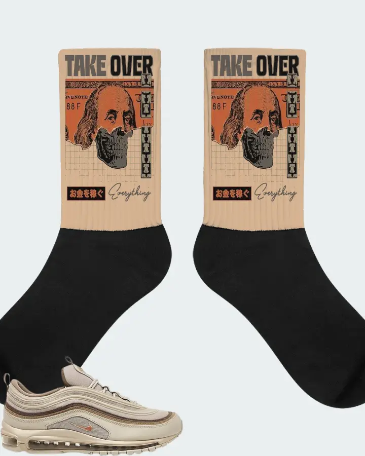Nike Air Max 97 Sneaker Matching Cream Socks - Take Over