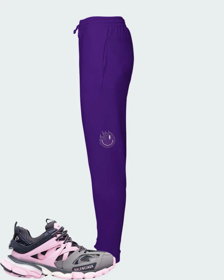 Balenciaga Track White Rose Pink Grey Matching Joggers