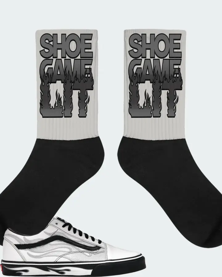 Vans Old Skool Sneaker Matching Grey Socks - Shoe Game Lit Refreshed