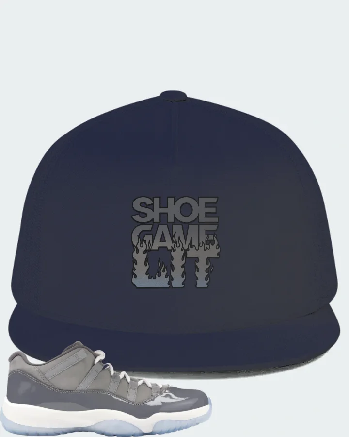 Jordan 11 Retro Low Sneaker Matching Navy Hat - Shoe Game Lit Refreshed
