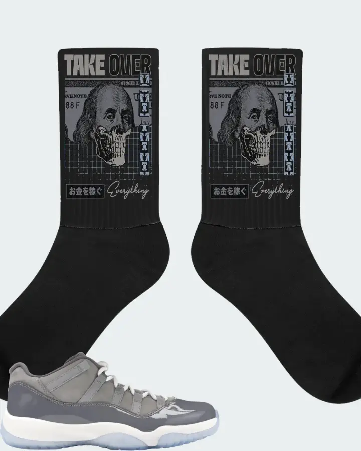 Jordan 11 Retro Low Sneaker Matching Black Socks - Take Over