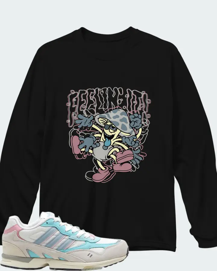 adidas Torsion Super Core White Magic Grey Easy Mint Matching Long Sleeve T-Shirt