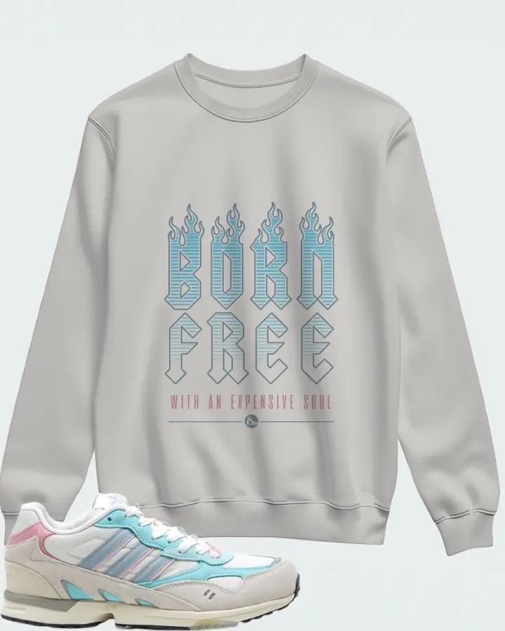 adidas Torsion Super Core White Magic Grey Easy Mint Matching Sweatshirt