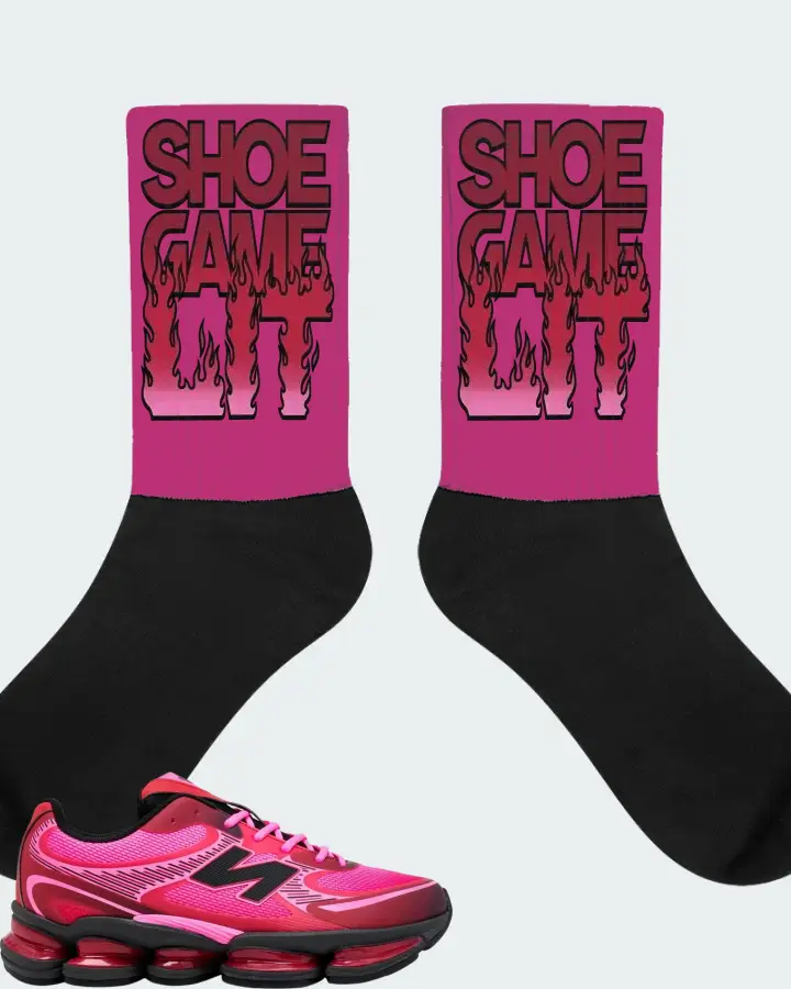 New Balance ABZORB 2000 'Pink Heat' Sneaker Matching Berry Socks - Shoe Game Lit Refreshed
