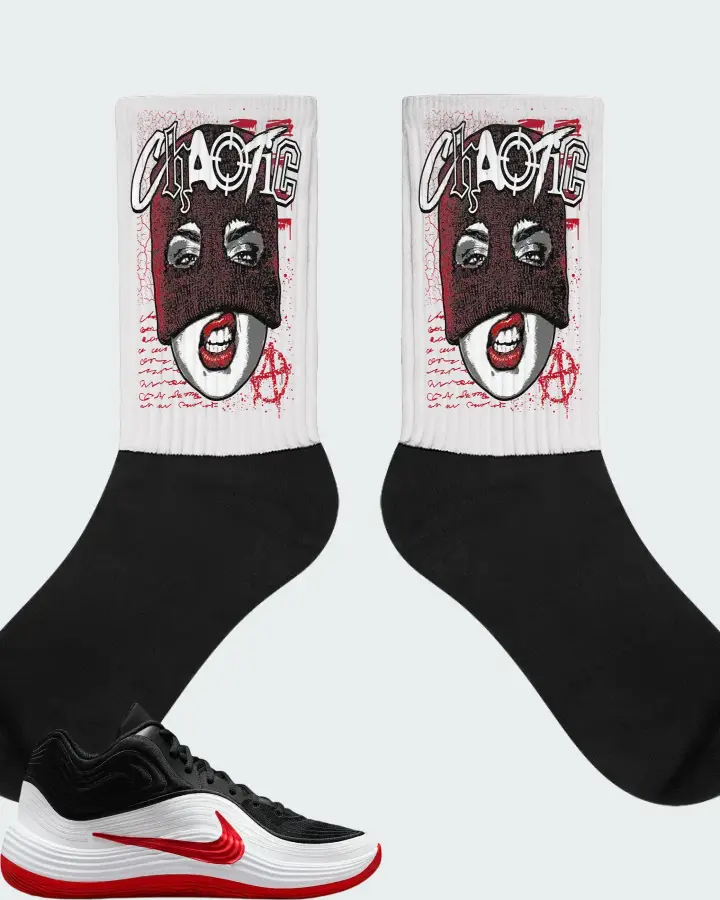 Nike Precision 8 MID Black WhiteUniversity Red Matching Socks