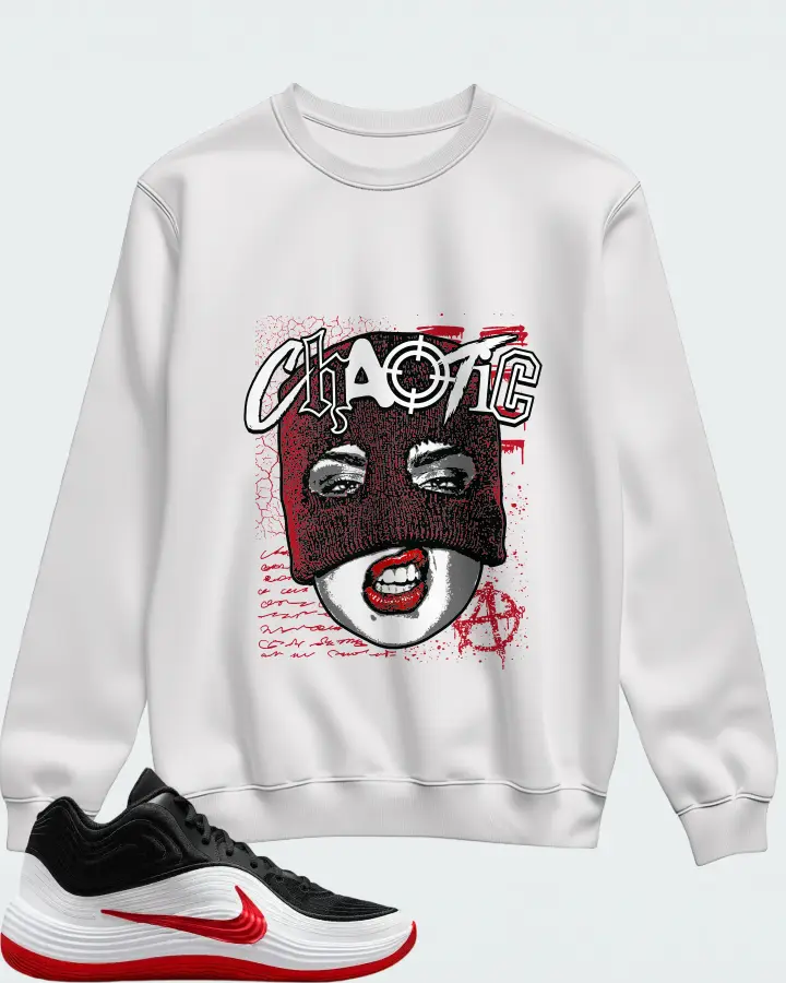 Nike Precision 8 MID Black WhiteUniversity Red Matching Sweatshirt