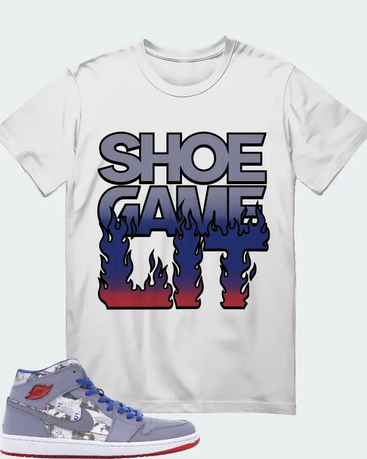 Jordan 1 Retro LS Sneaker Matching White T-Shirt - Shoe Game Lit Refreshed