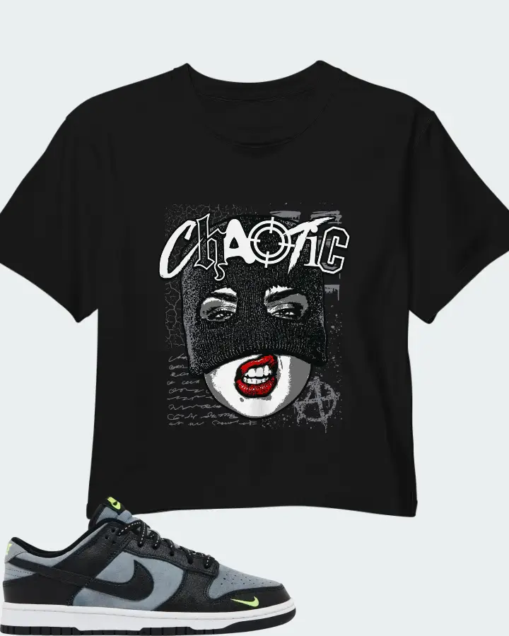 Nike Dunk Low Black Grey Green Strike Matching Crop Top