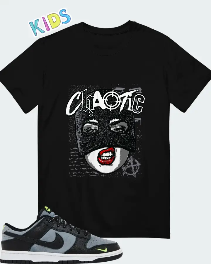 Nike Dunk Low Black Grey Green Strike Matching Kid's T-Shirt