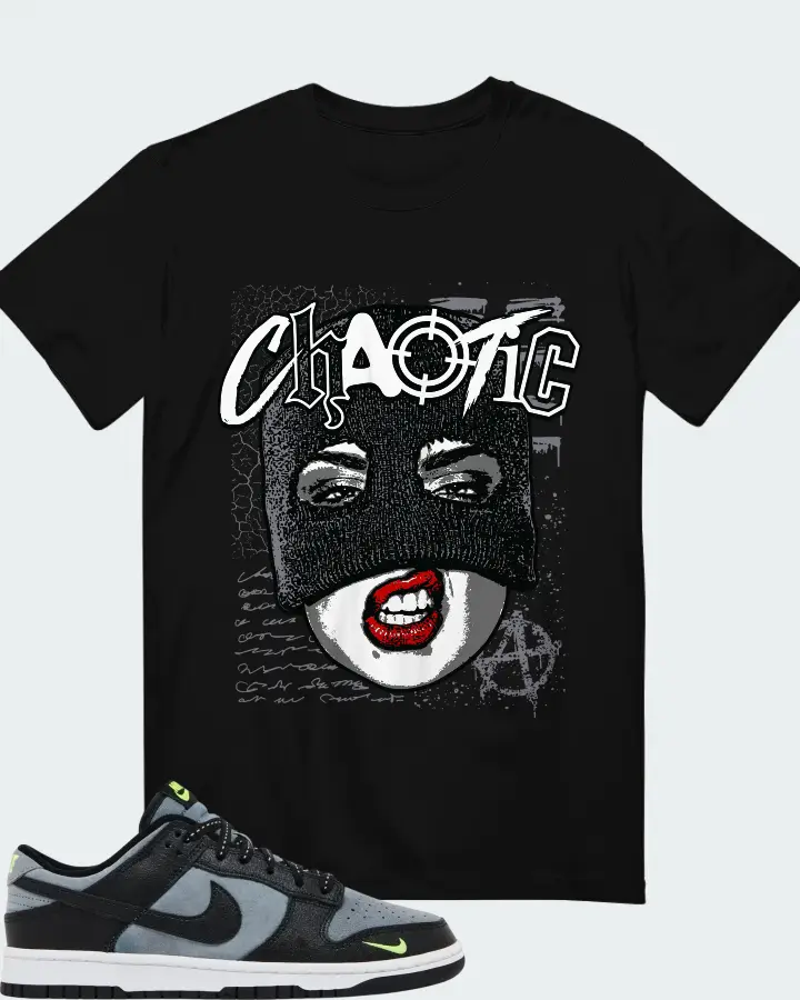 Nike Dunk Low Black Grey Green Strike Matching T-Shirt