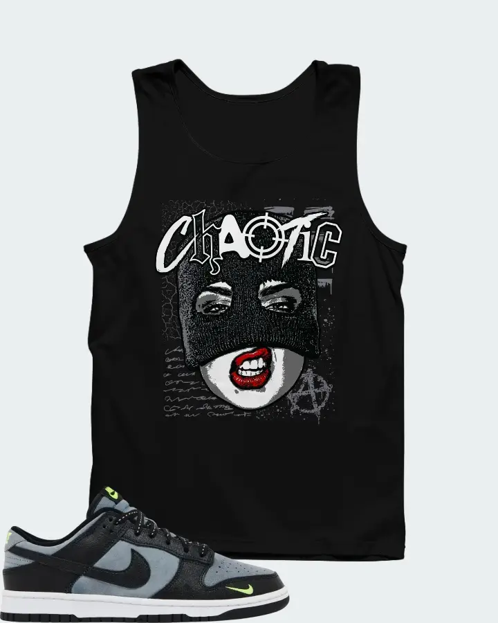 Nike Dunk Low Black Grey Green Strike Matching Tank Top
