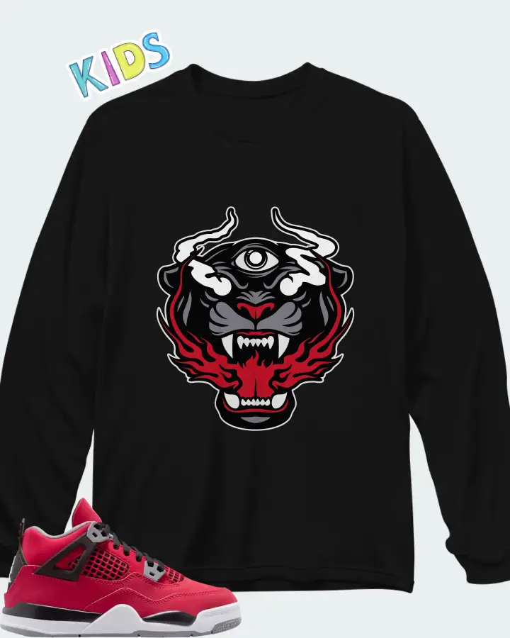 Air Jordan 4 Retro PS Toro Bravo 2026 Matching Kid's Long Sleeve T-Shirt
