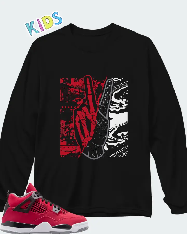 Air Jordan 4 Retro PS Toro Bravo 2026 Matching Kid's Long Sleeve T-Shirt
