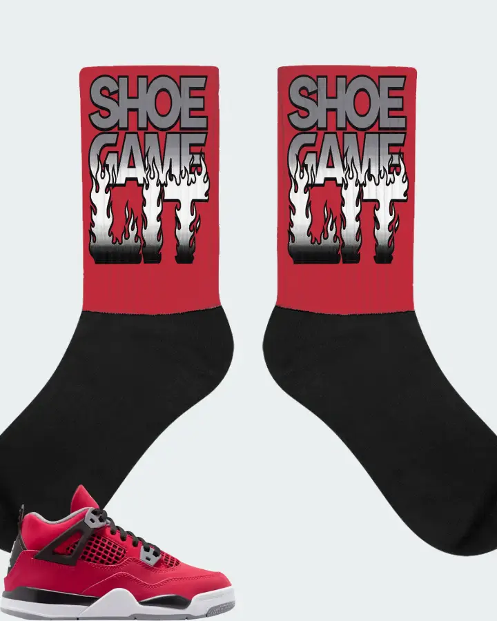 Air Jordan 4 Retro PS Toro Bravo 2026 Sneaker Matching Red Socks - Shoe Game Lit Refreshed
