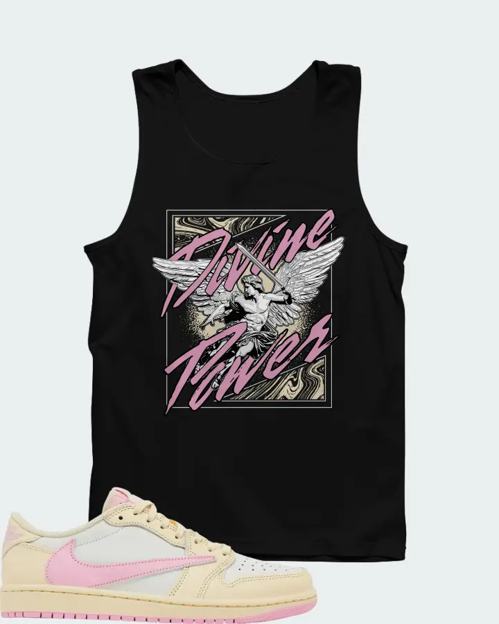 Travis Scott x Air Jordan 1 Retro Low OG Shy Pink Matching Tank Top