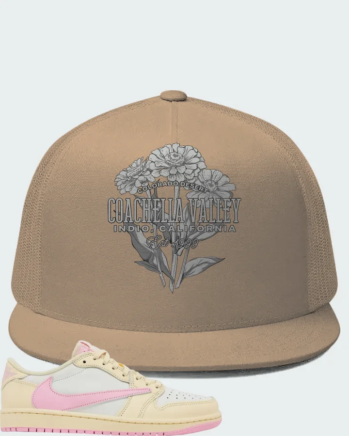 Travis Scott x Air Jordan 1 Retro Low OG Shy Pink Matching Hat