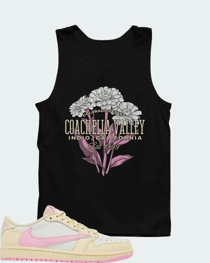 Travis Scott x Air Jordan 1 Retro Low OG Shy Pink Matching Tank Top