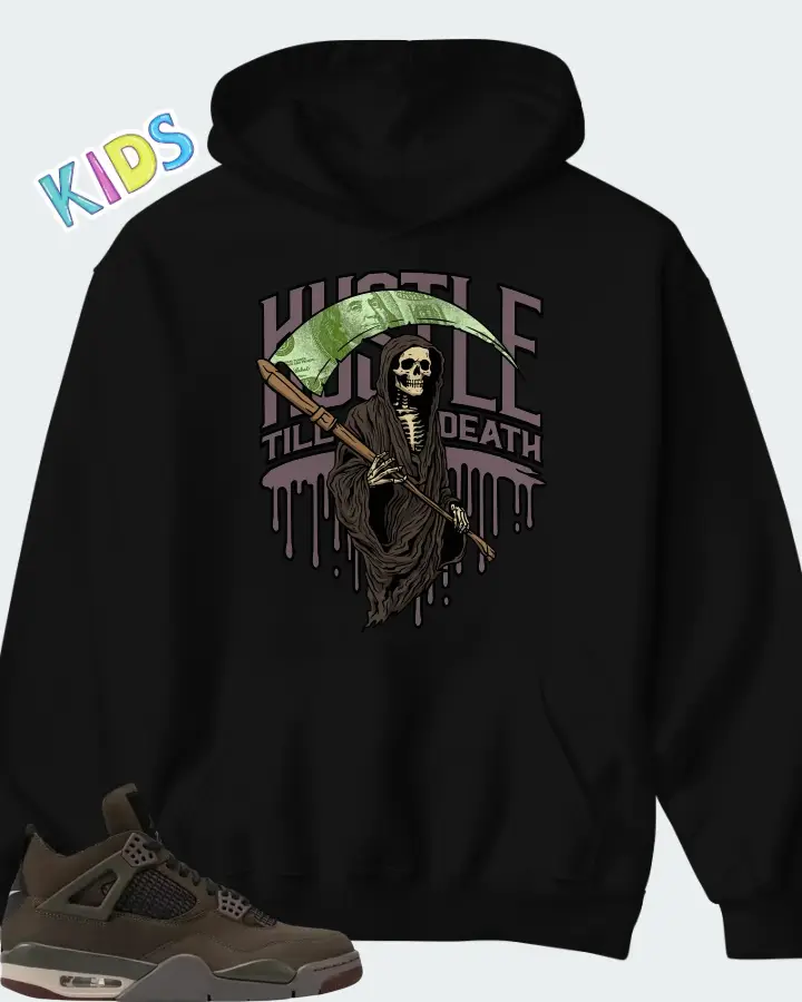 A Ma Maniére x Air Jordan 4 Retro Dark Mocha Matching Kid's Hoodie